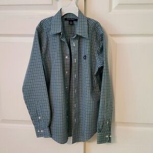 Boys Brooks Brothers button down shirt, 100% cotton, size M